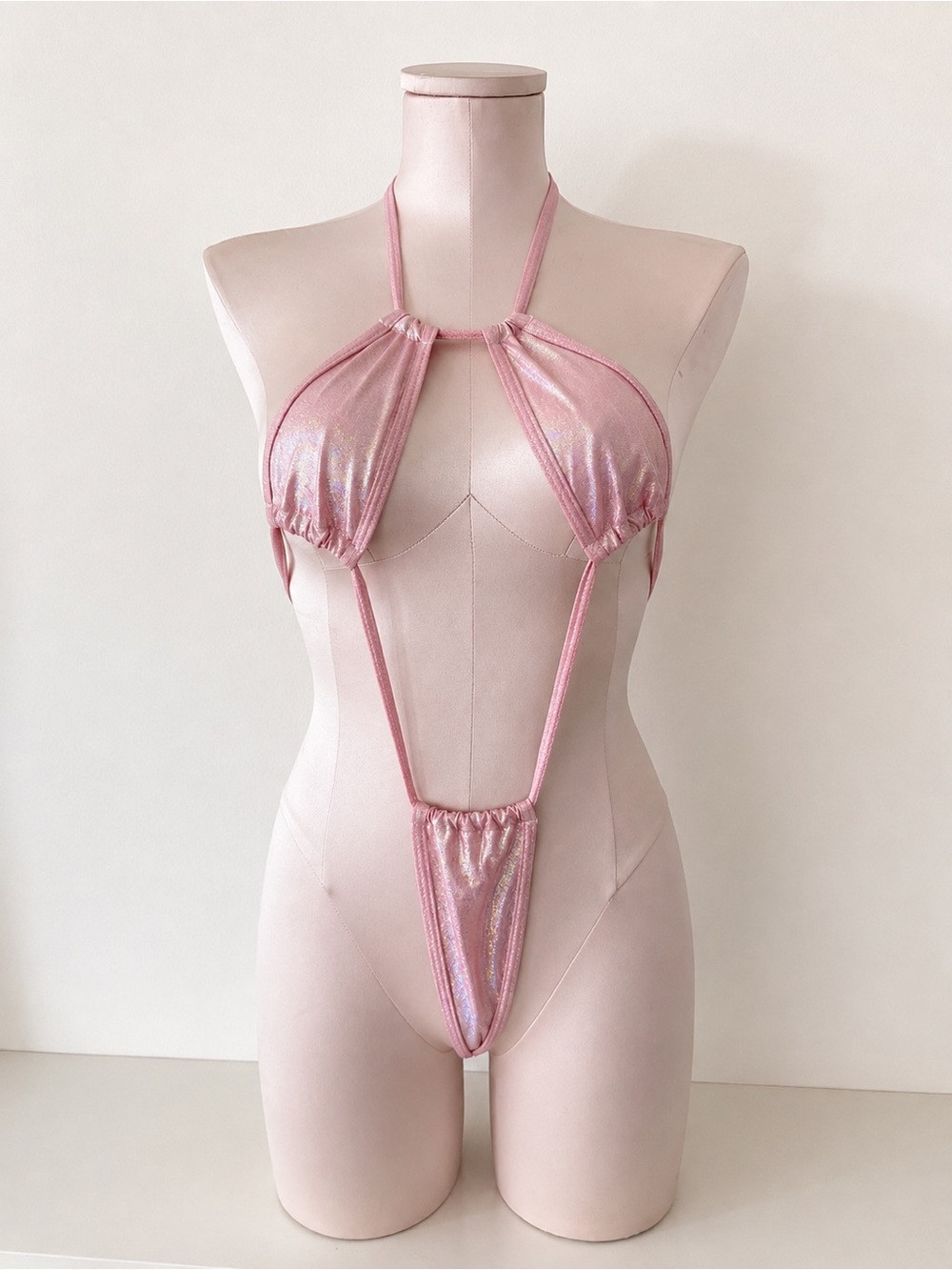 Iridescent Pink Micro One Piece Rave